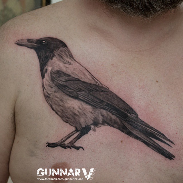 Bird Chest Tattoo