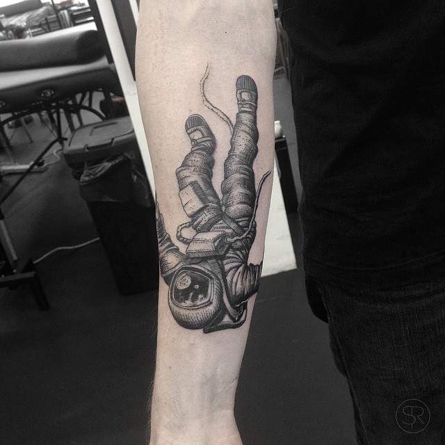 Falling Astronaut Tattoo