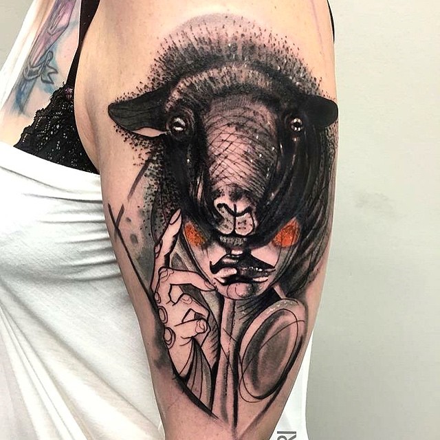 Mask of Black Sheep Tattoo