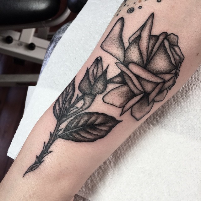 Rose Forearm Tattoo