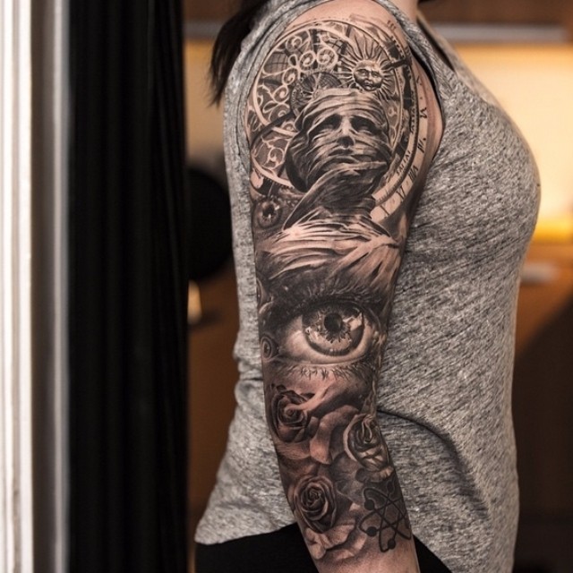 Shoulder Sleeve Tattoo