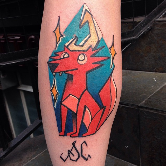 Space Coyote Tattoo