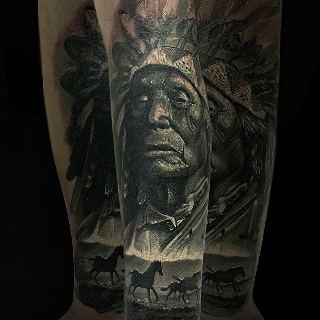 Western Mustang Tattoo