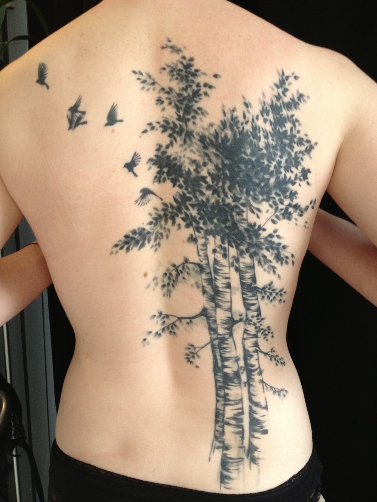 birch tree tattoo by MADAME CHÄN & HUBLECHAT