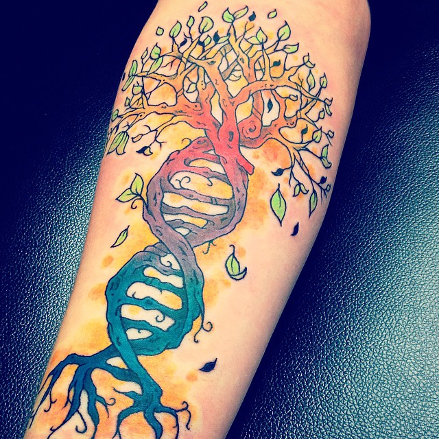 dna tree tattoo