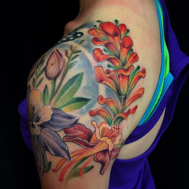 indian flower tattoo