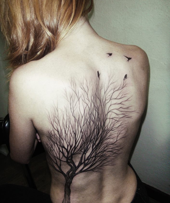 tree back tattoo