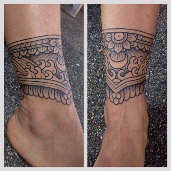 Mehendi Ankle Tattoo