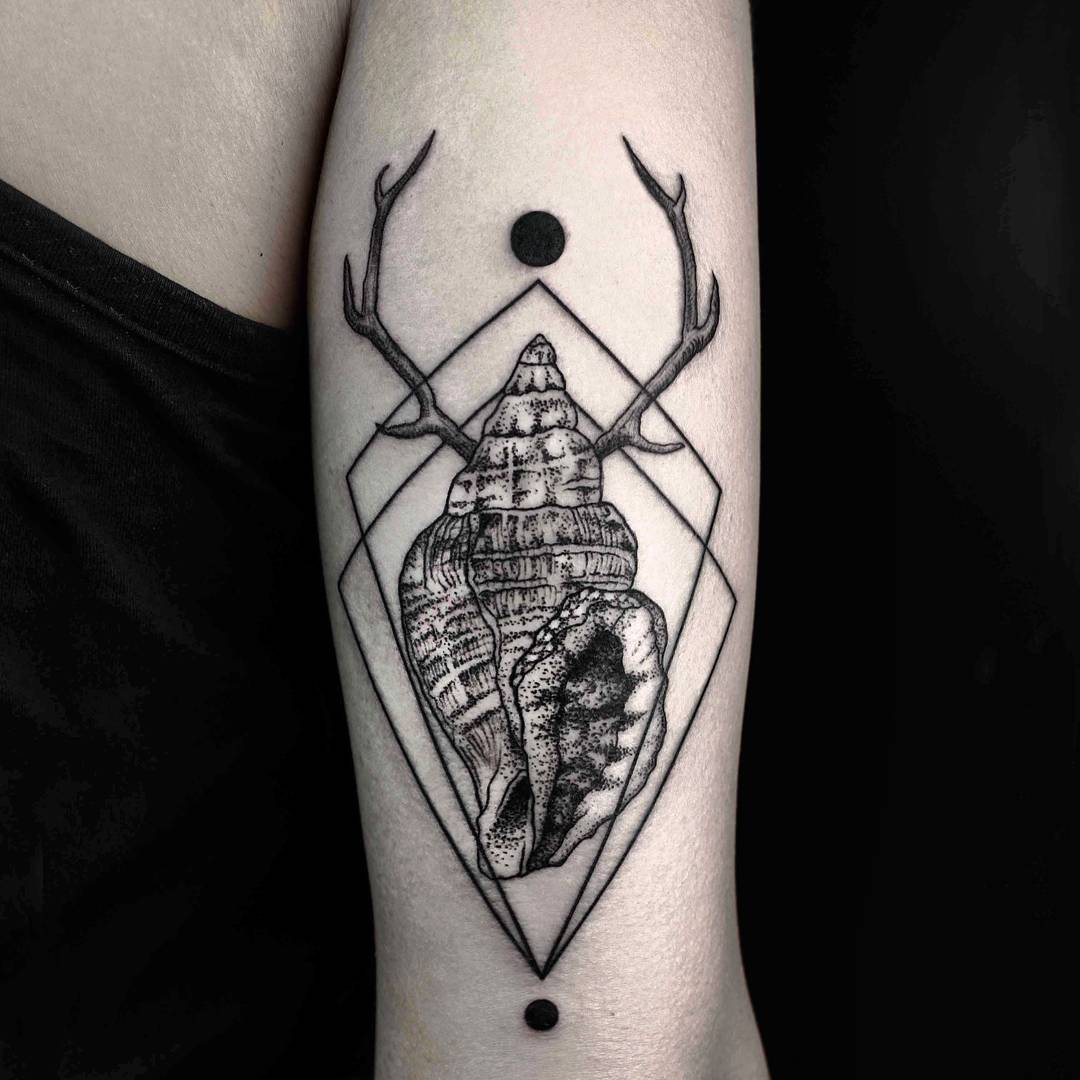 Antler Shell Tattoo