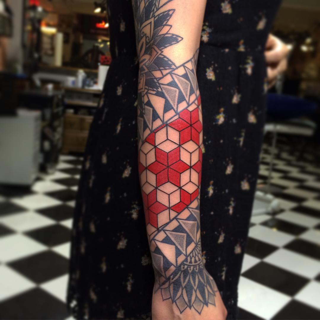 Arm and Wrist Geometry Tattoo