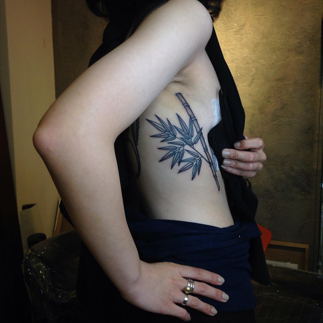 Bamboo Tattoo on Ribs