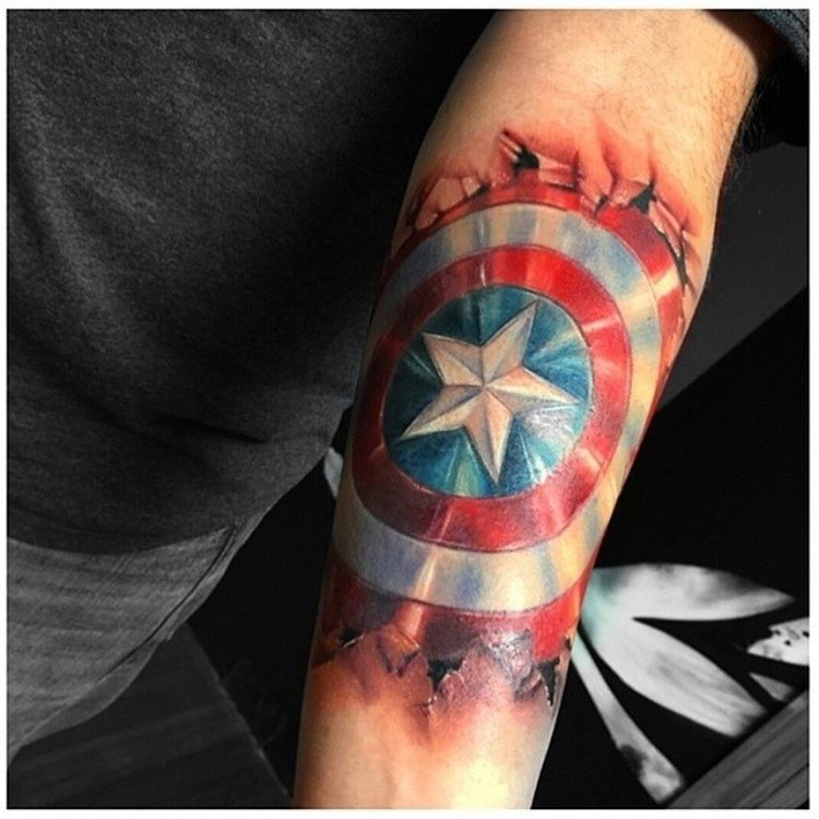 Captain America Shield Tattoo