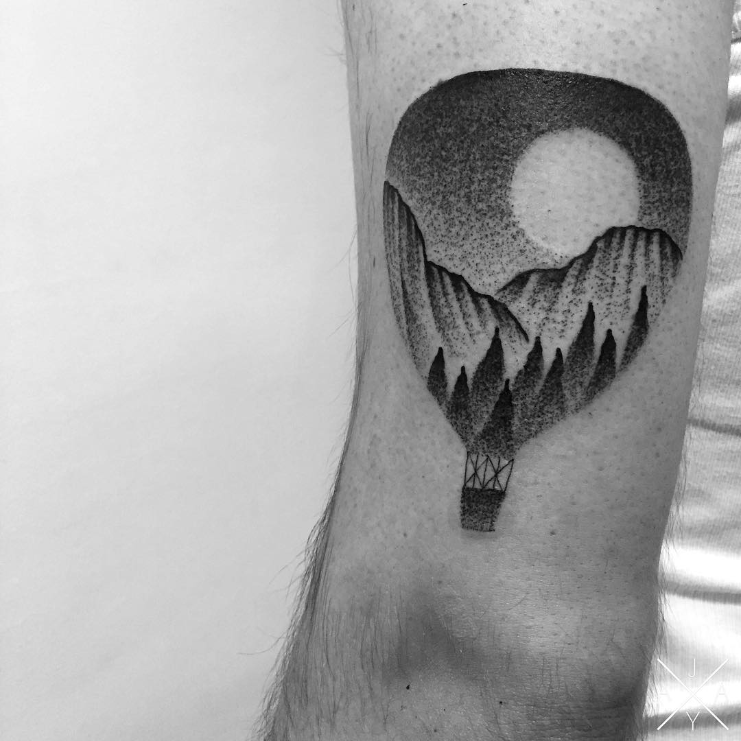 Dotwork Baloon Tattoo