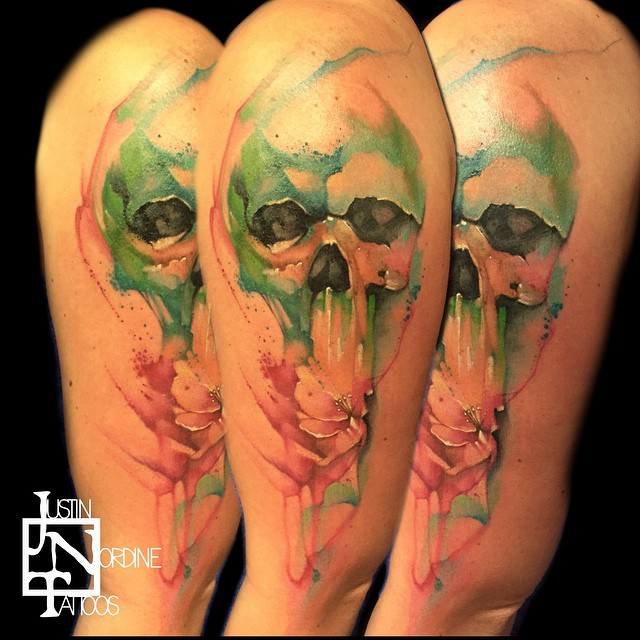 Flower Skull Tattoo