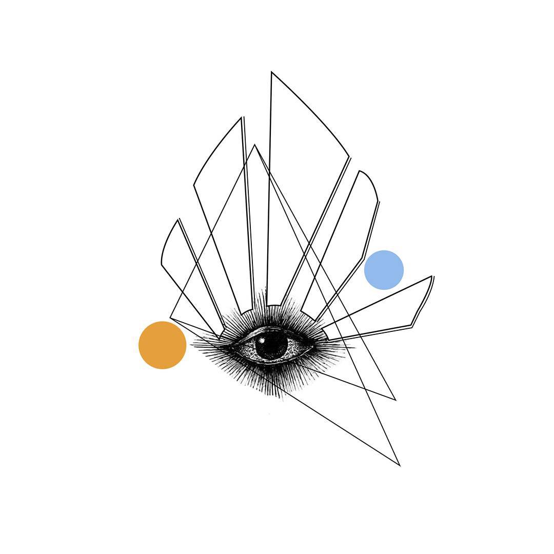 Geometry Eye Tattoo Design