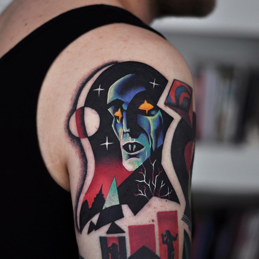 Nosferatu Tattoo on Shoulder