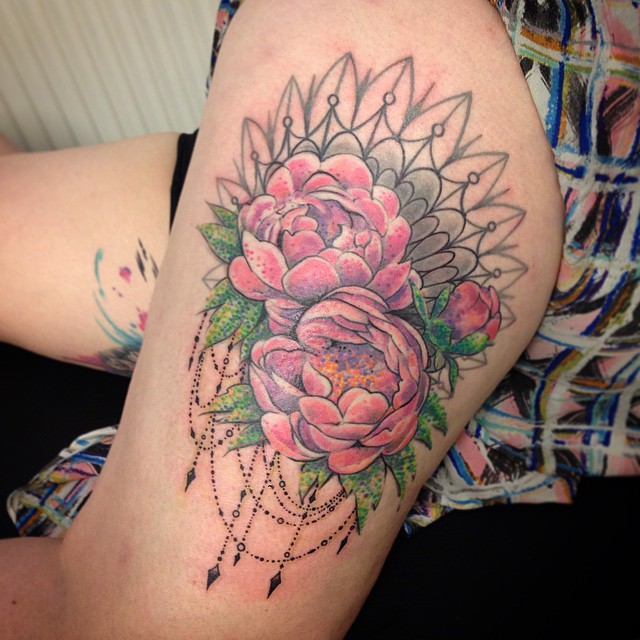 Peony Flower Tattoo