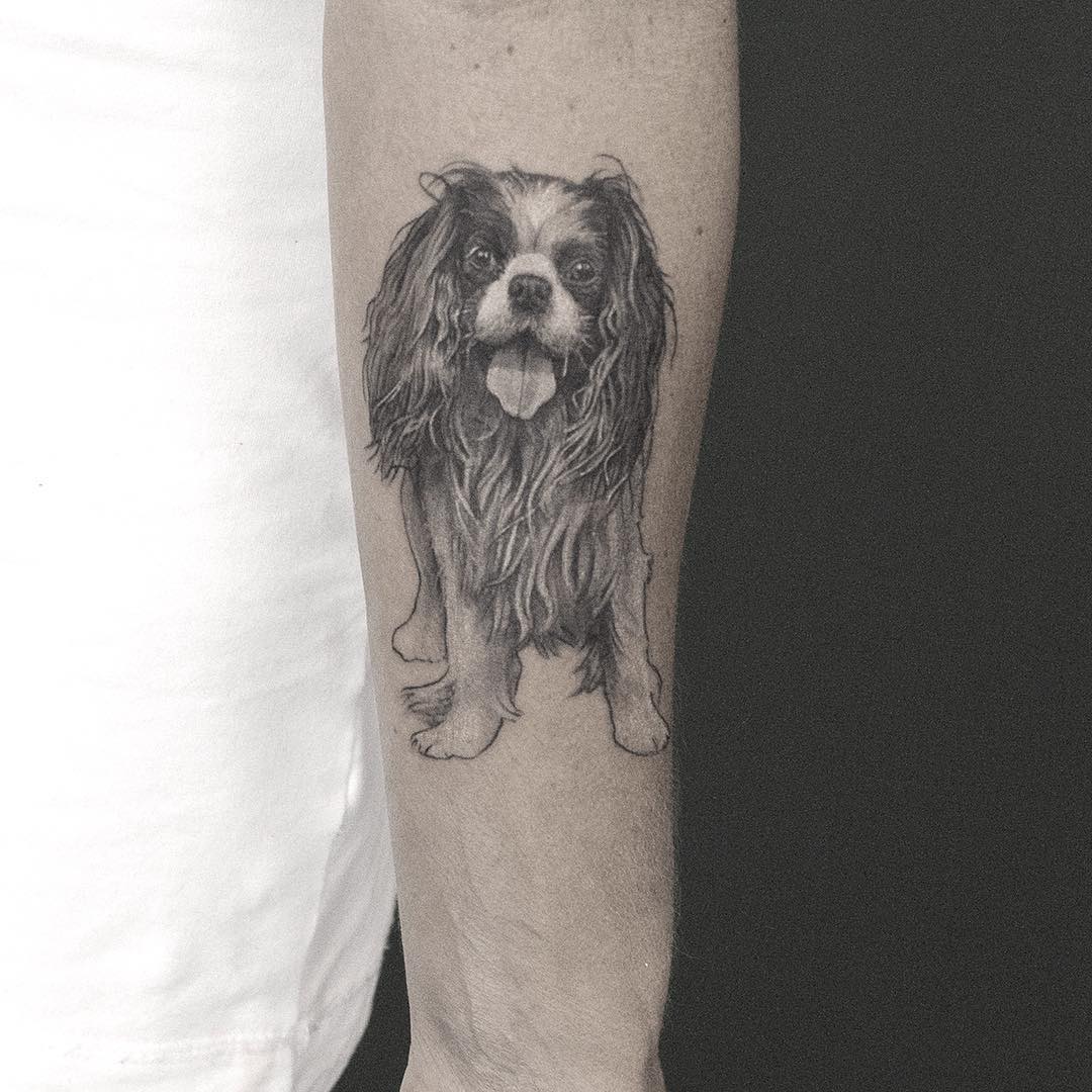 Realistic Graphic Dog Tattoo