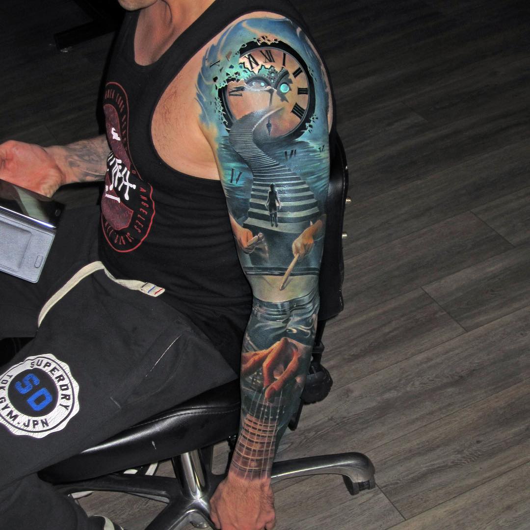 Road To Success Tattoo Sleeve