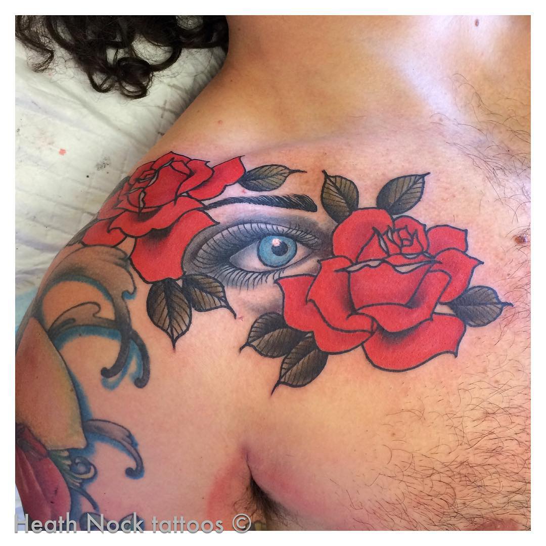 Rose Chest Tattoo