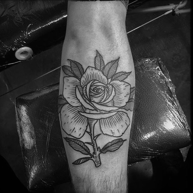 Rose Tattoo Outline