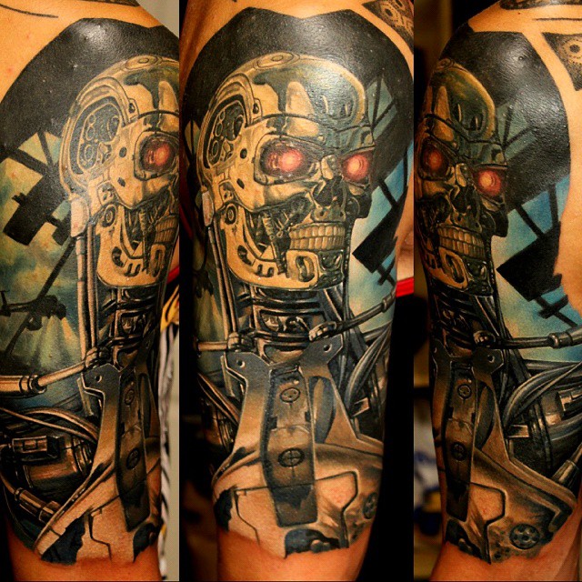 Terminator Tattoo on Shoulder