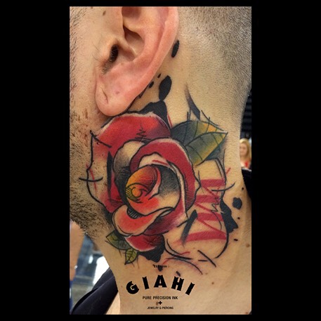 Trash Polka Rose Tattoo