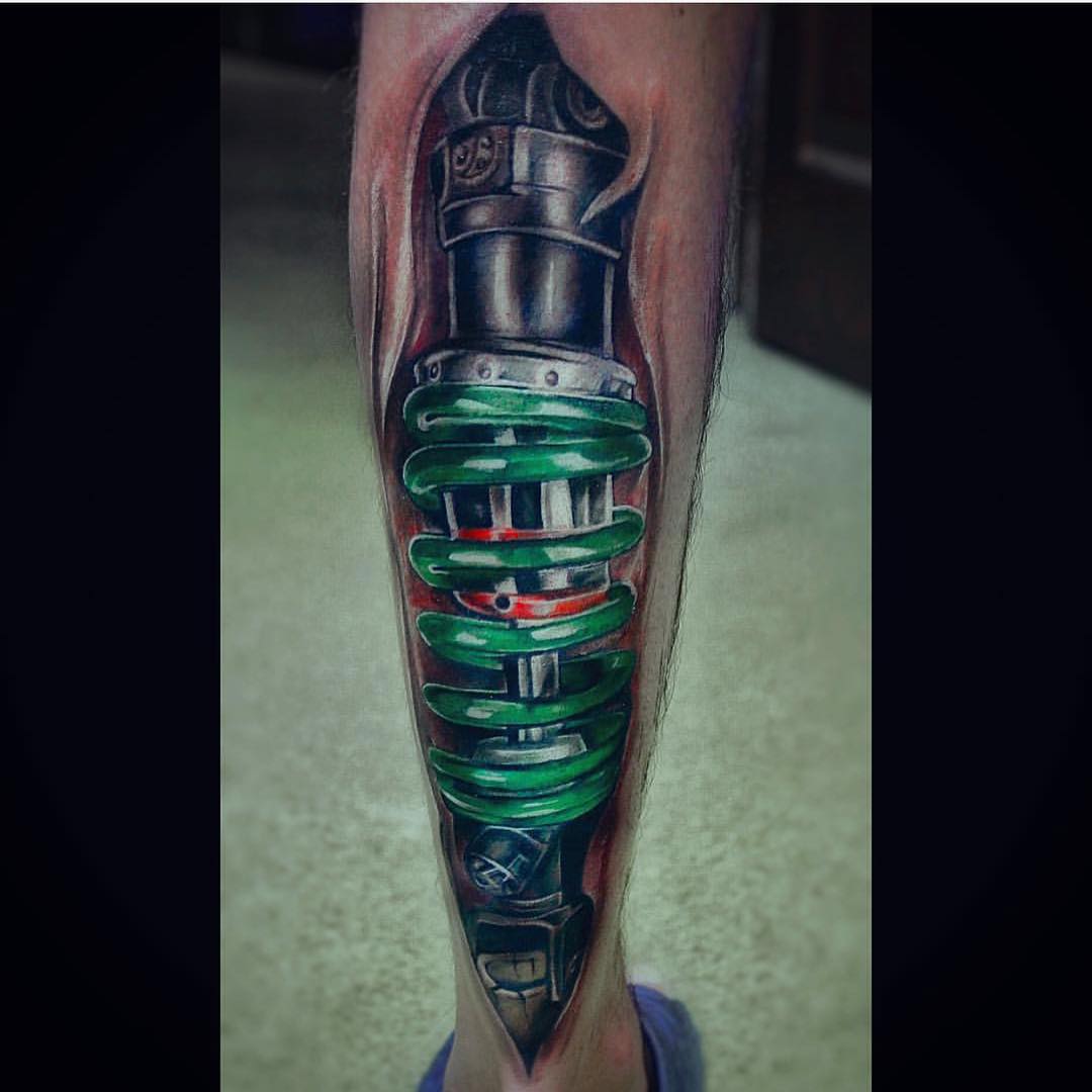 Calf Spring Biomechanical Tattoo