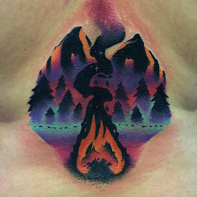 Camp Fire Tattoo