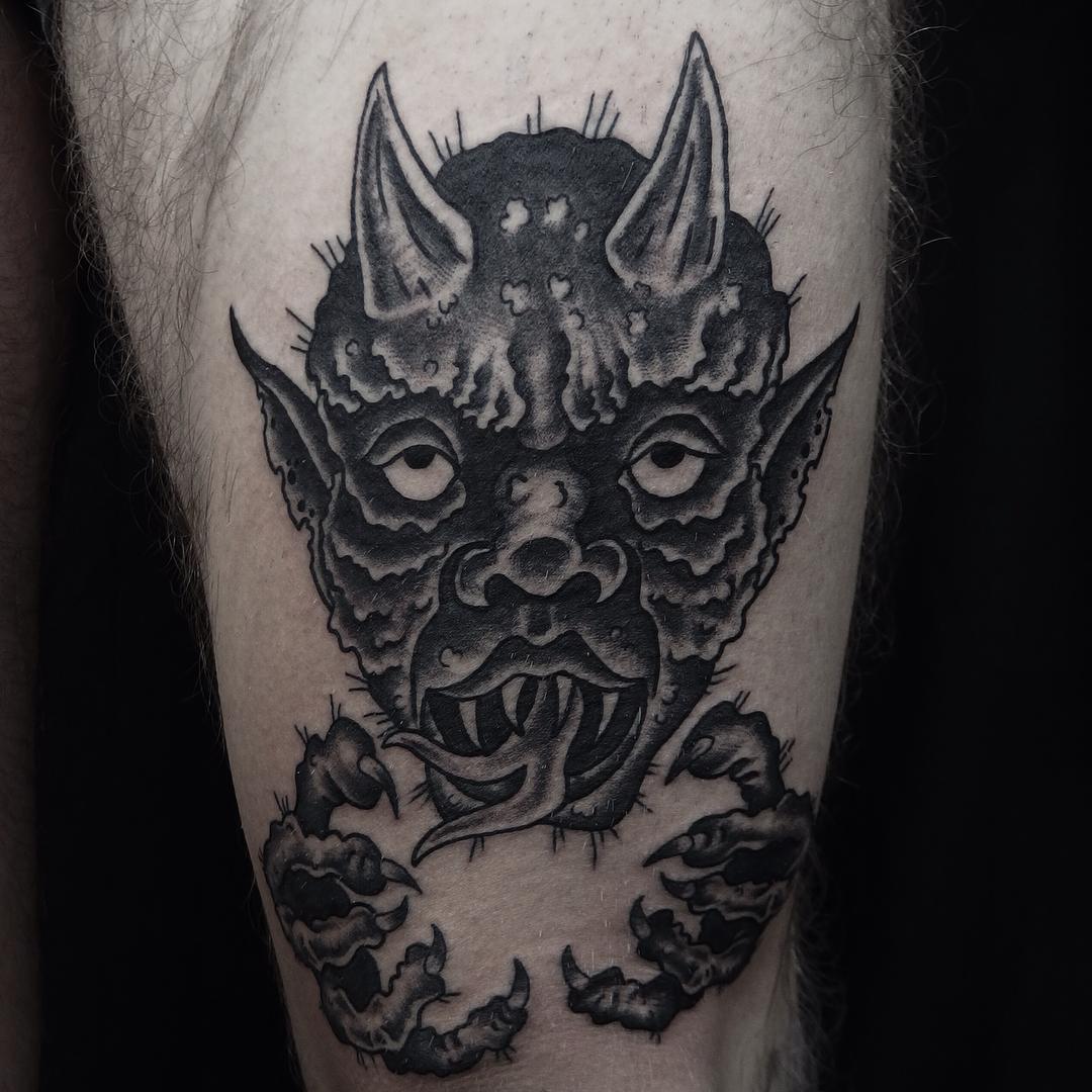 Demon Head Tattoo