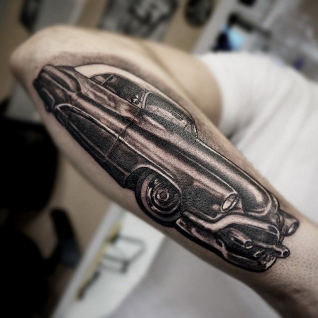 Forearm Old Car Tattoo