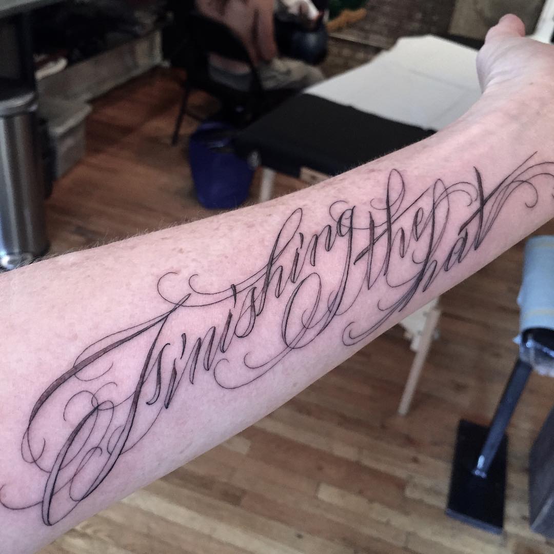 Forearm Tattoo Lettering