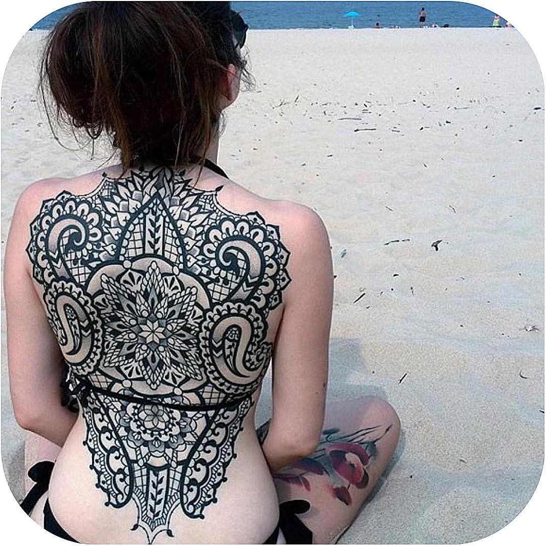 Girl Back Tattoo