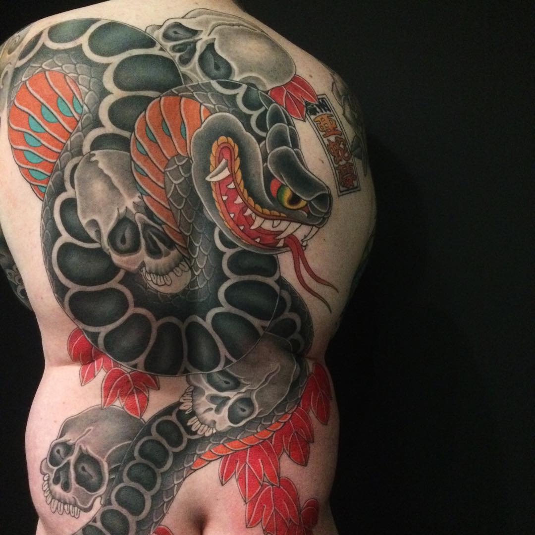 Japanese Snake Tattoo