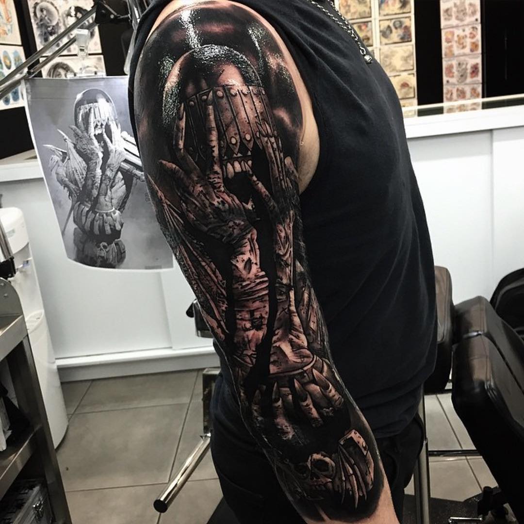 Judge Death Tottoo Sleeve