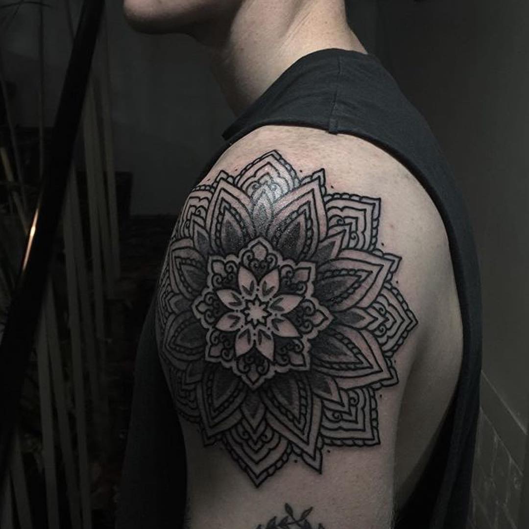 Mandala Shoulder Tattoo