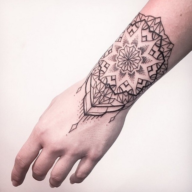 Mandala Wrist Tattoo