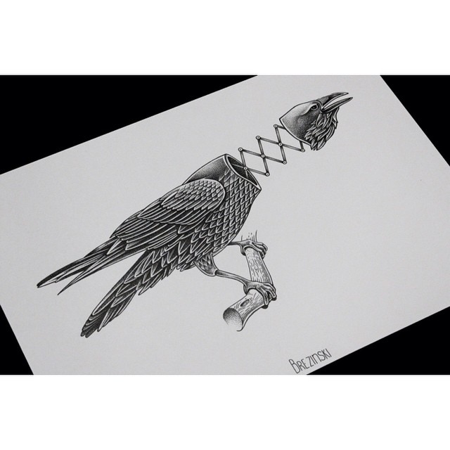 Mechanical Eagle Tattoo Idea