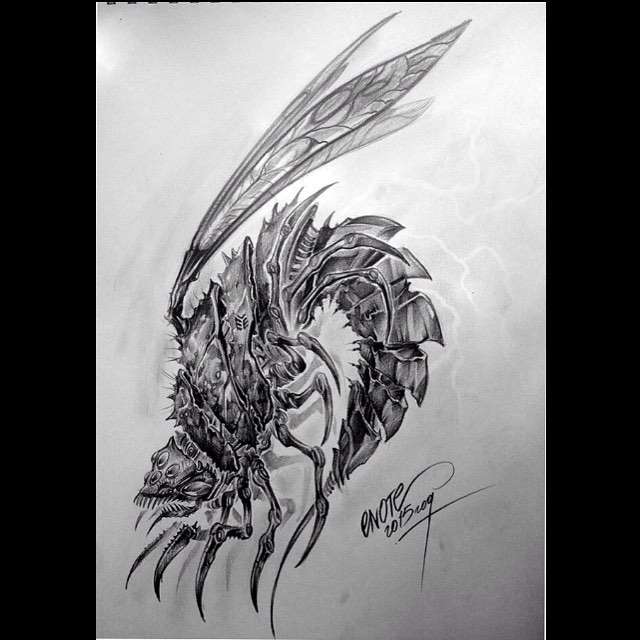 Monster Bug Tattoo Design