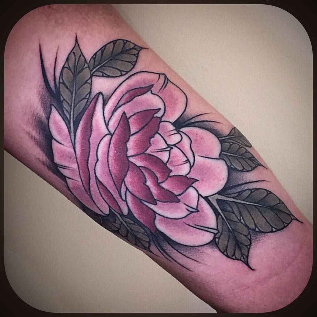 Pink Rose Tattoo