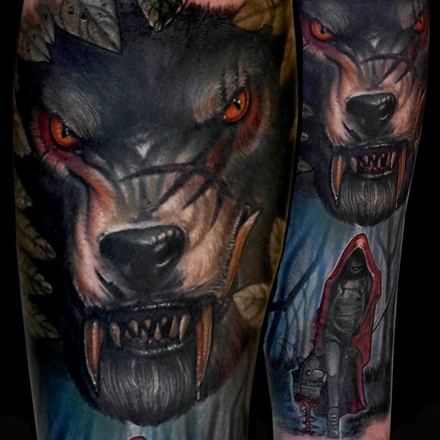 Red Riding Hood Tattoo Sleeve