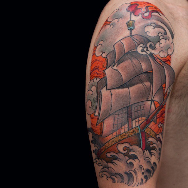 Sailing Ship Tattoo