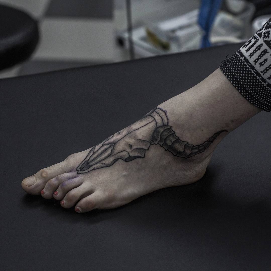 Skull Foot Tattoo