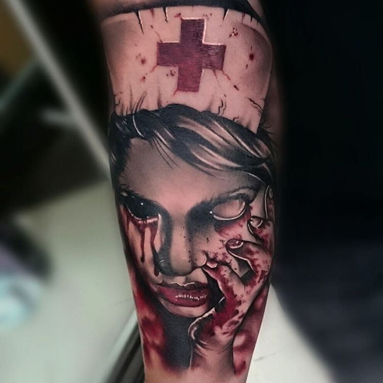 Zombie Nurse Tattoo