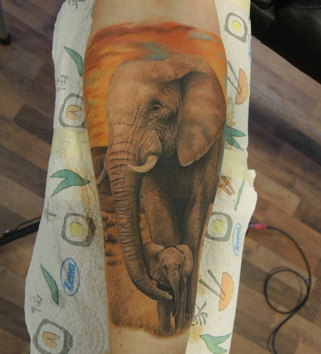 African Elephant Tattoo