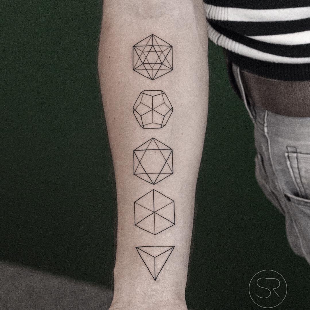 Arm Geometry Figures Tattoos