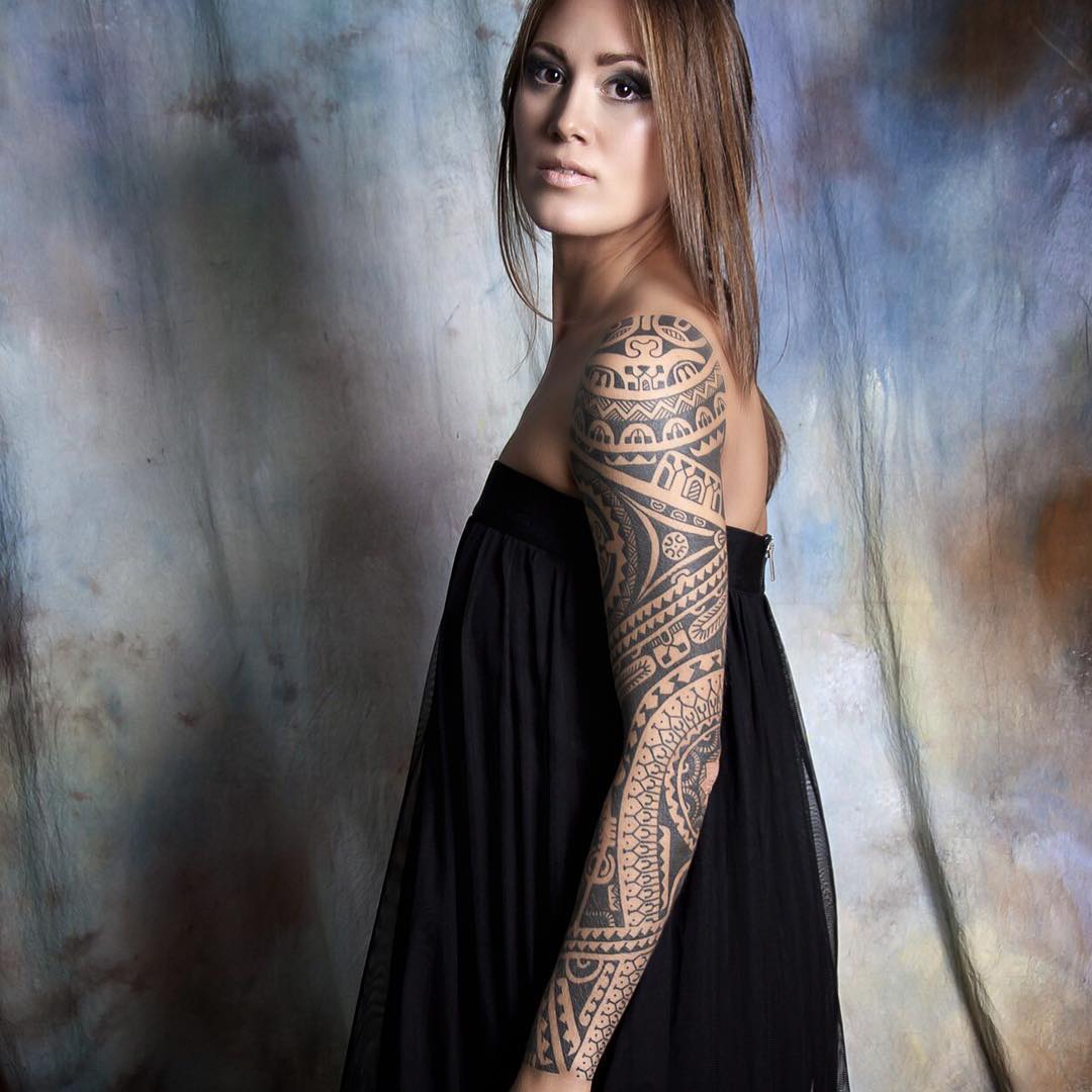 Aztec Sleeve Tattoo