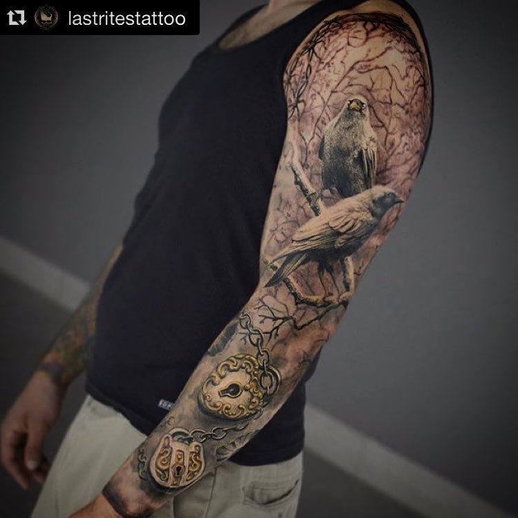 Bird Sleeve Tattoo