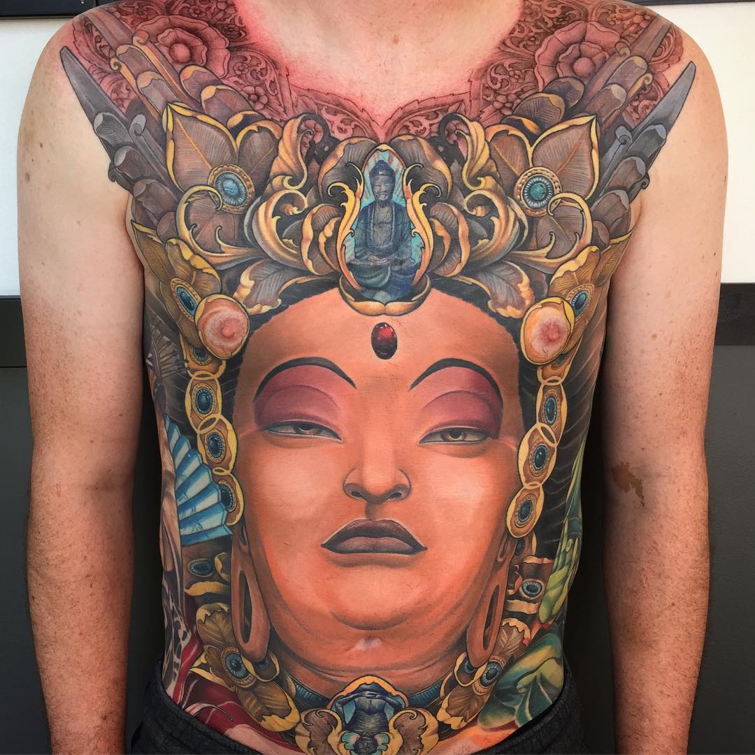 Buddha Face Tattoo