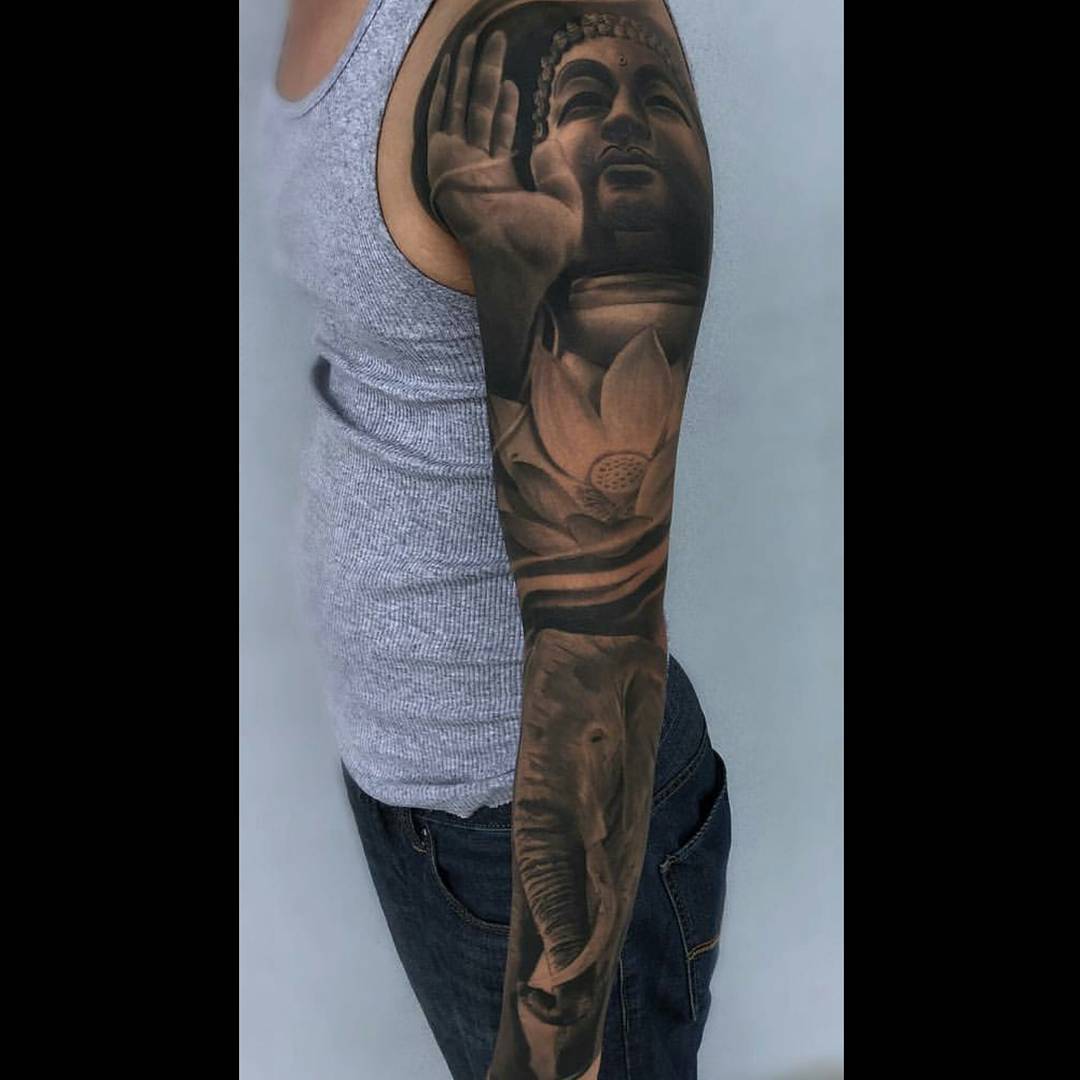 Buddha Sleeve Tattoo